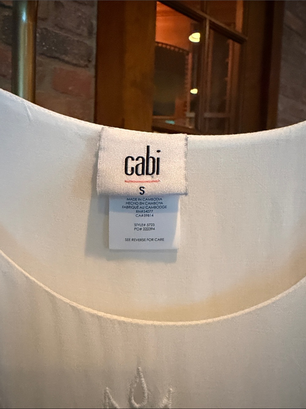 Cabi White Eyelet Tiered Sleeveless Top - Picture 2 of 3